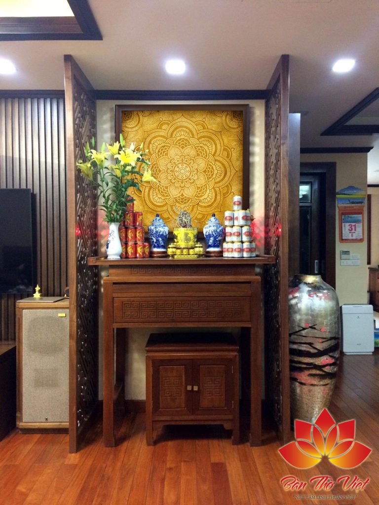 Mẫu thiết kế thi công nội thất phòng thờ phù hợp văn hóa người Việt
