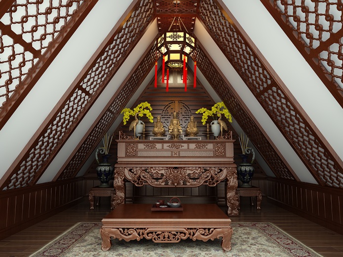 Các mẫu thiết kế nội thất phòng thờ ở Sơn La Đẹp và Thanh Tịnh